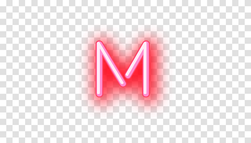 Letterhead Red Neon Letter M Heart Alphabet Hand Transparent Png