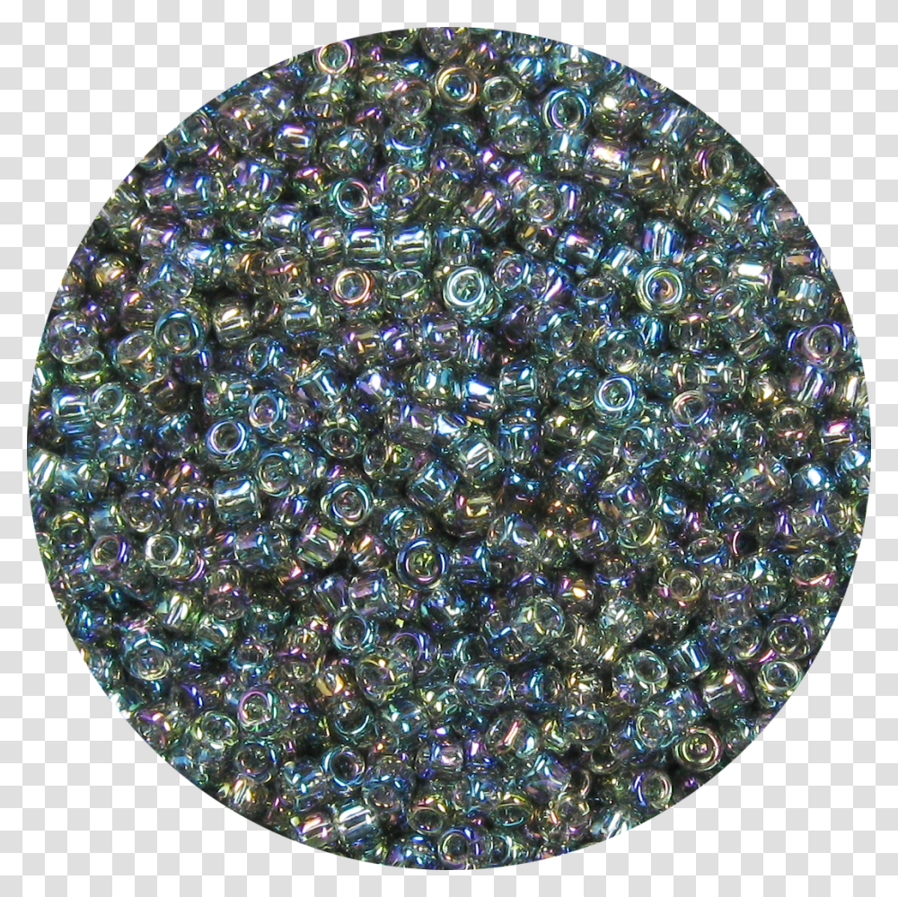 0 Iridescent Gray Japanese Seed Bead Circle, Christmas Tree, Ornament, Plant, Accessories Transparent Png