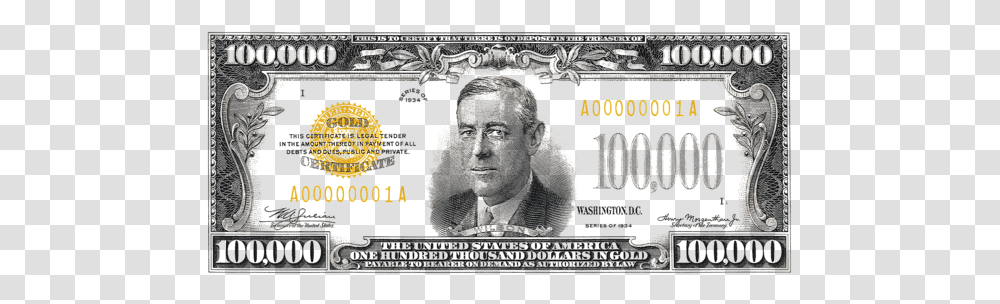 000 Dollar Bill, Poster, Advertisement, Person Transparent Png