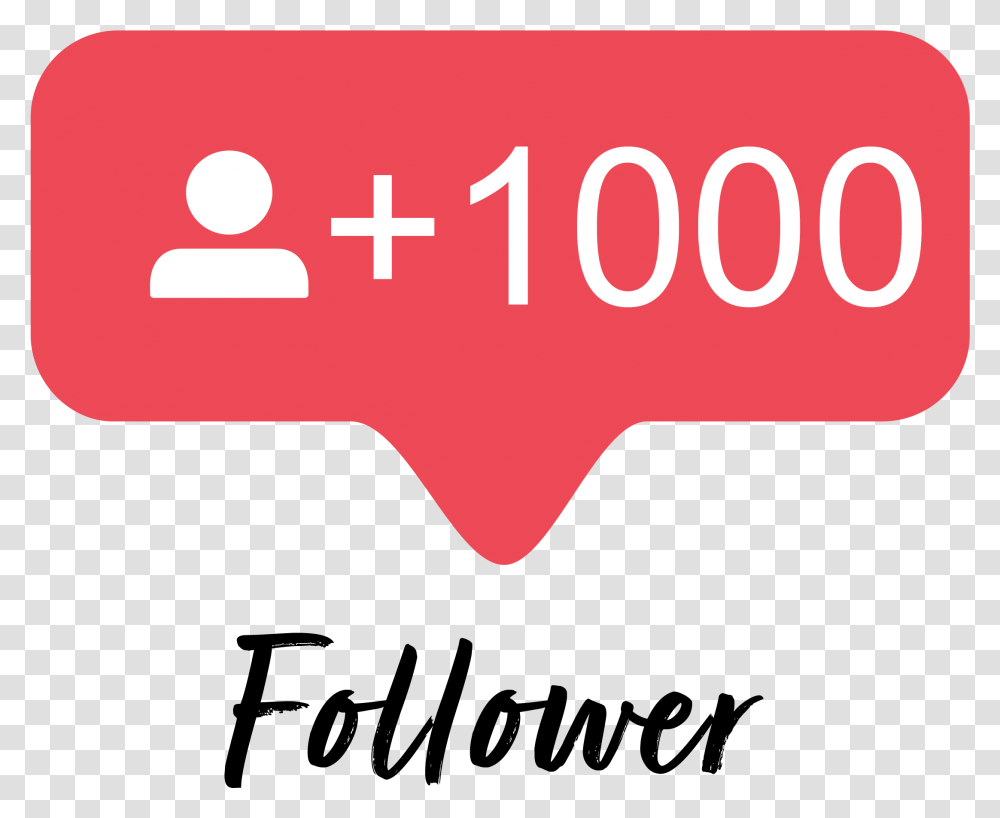 000 Instagram Followers, Word, Label Transparent Png