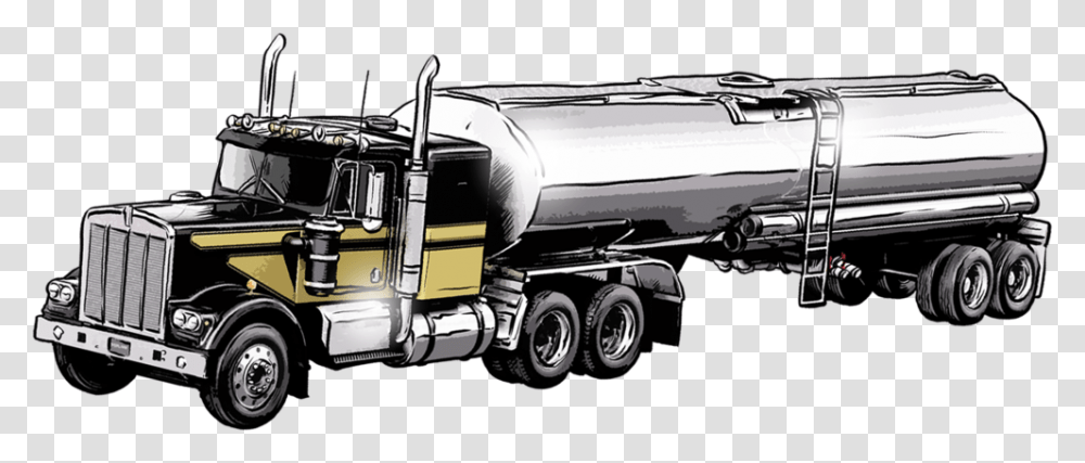 0006 Kenworth Tanker Trailer Truck, Vehicle, Transportation, Machine, Wheel Transparent Png