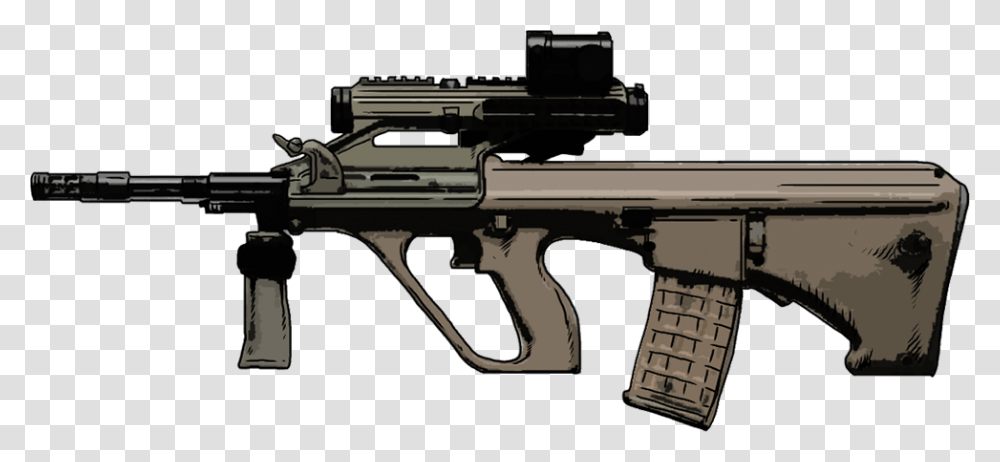 0006 Steyr Aug Aug A3 Sf, Machine Gun, Weapon, Weaponry, Building Transparent Png
