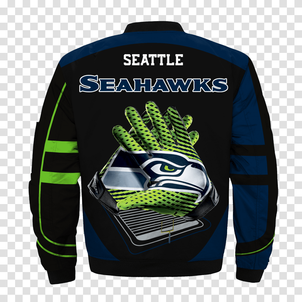 027 Seattle Seahawks Seahawks Football Gloves, Clothing, Apparel, Sleeve, Long Sleeve Transparent Png