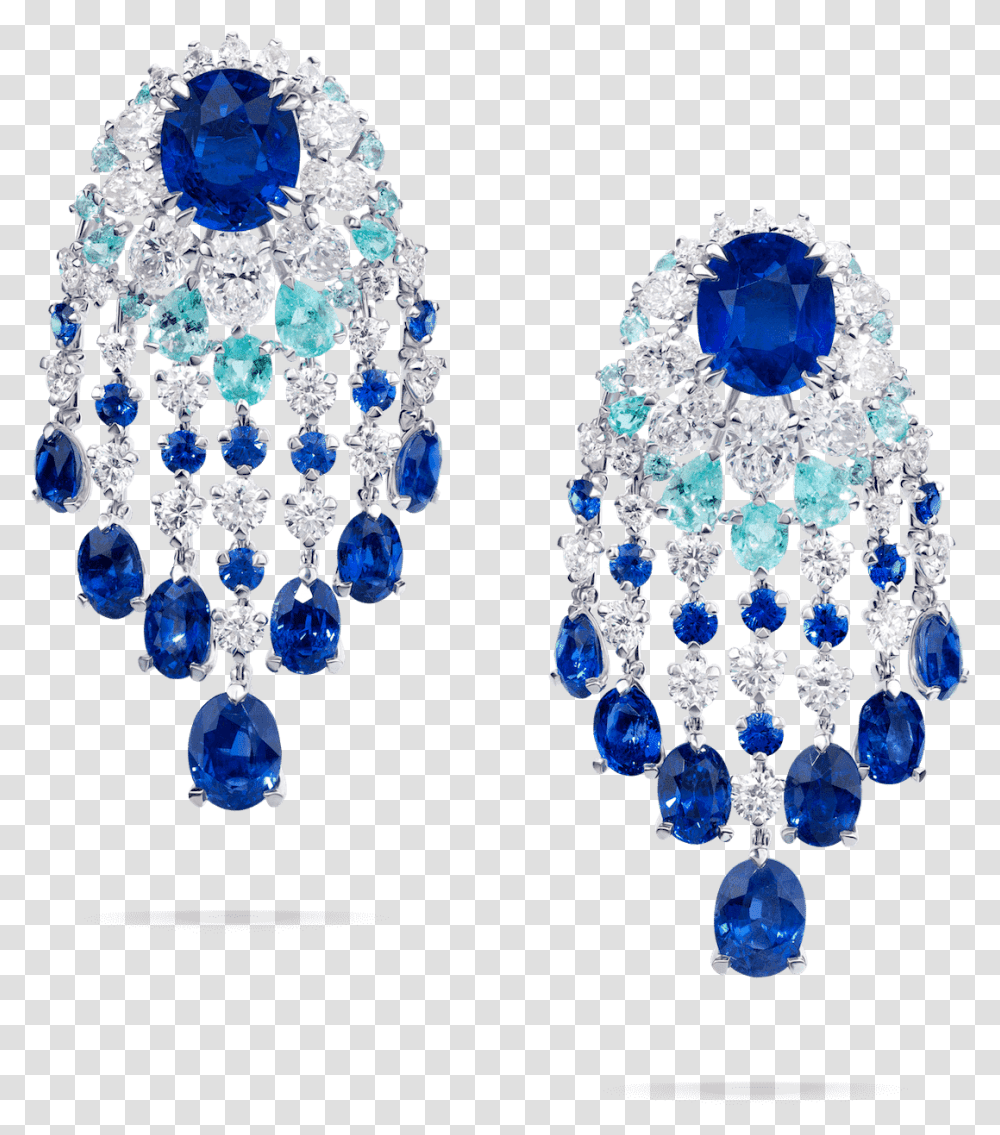 04 412 Sapph Diam And Paraiba Earrings Copy Earrings, Sapphire, Gemstone, Jewelry, Accessories Transparent Png