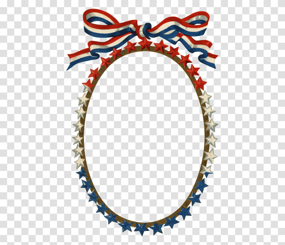 09 Month Of July Happy Birthday Vintage Patriotic Picture Frame, Oval Transparent Png