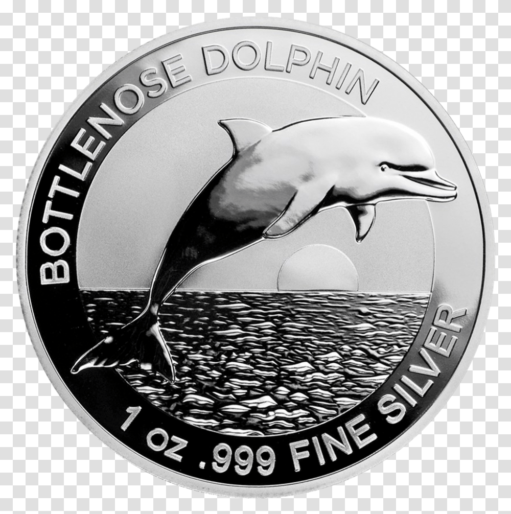 1 Australian Dolphin Silver Coin, Bird, Animal, Logo Transparent Png