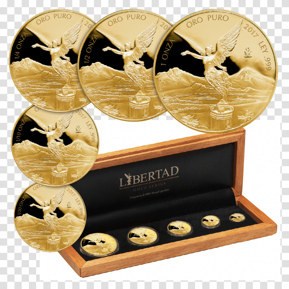 1 Gold Libertad Set 2018 Pp, Trophy, Treasure, Gold Medal Transparent Png