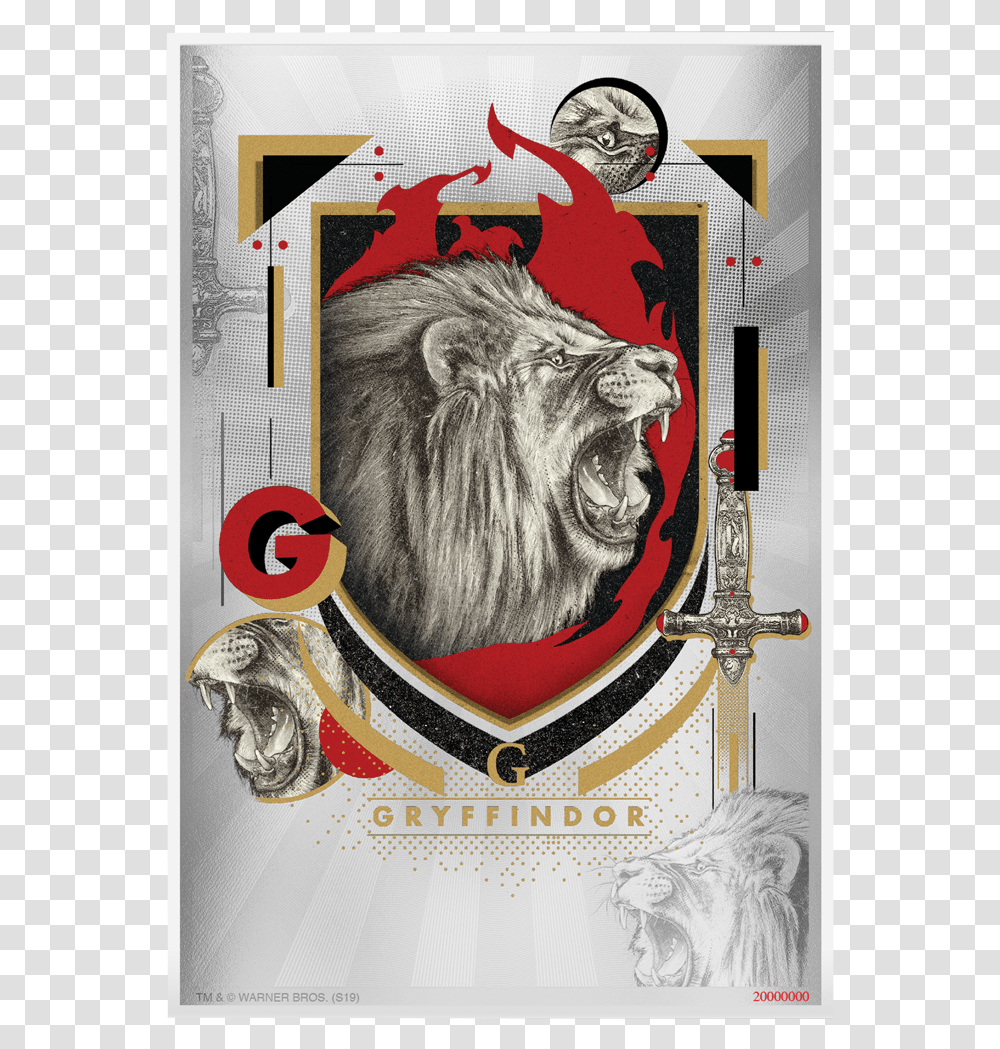 1 Gryffindor Silver Coin Note, Poster, Advertisement, Logo Transparent Png