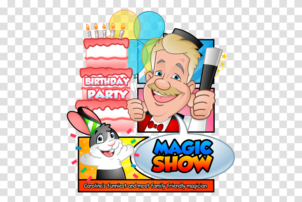 1 Kids Birthday Party Magician Clip Art, Dessert, Food, Cream, Creme Transparent Png