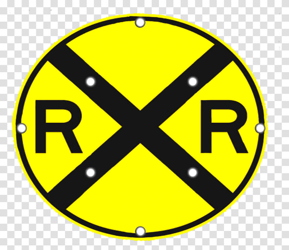 1 Railroad Advance Warning Sign Railroad Crossing Sign, Car, Vehicle, Transportation Transparent Png