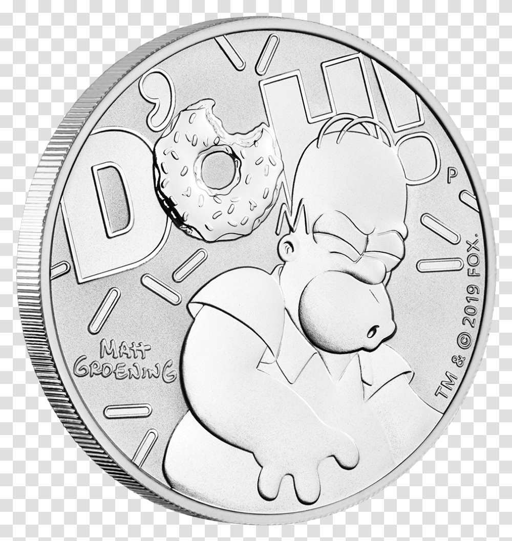 1 Simpsons Gold Coin, Money, Nickel, Bear, Wildlife Transparent Png