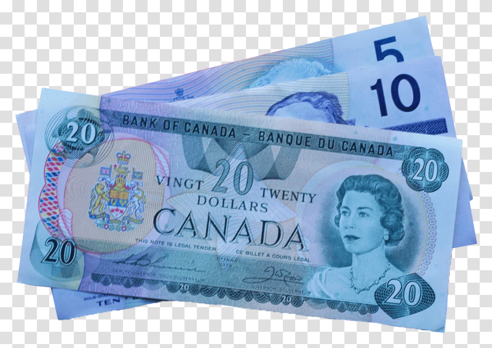10 And 20 Canadian Dollar Notes Image, Money, Person, Human, Id Cards Transparent Png