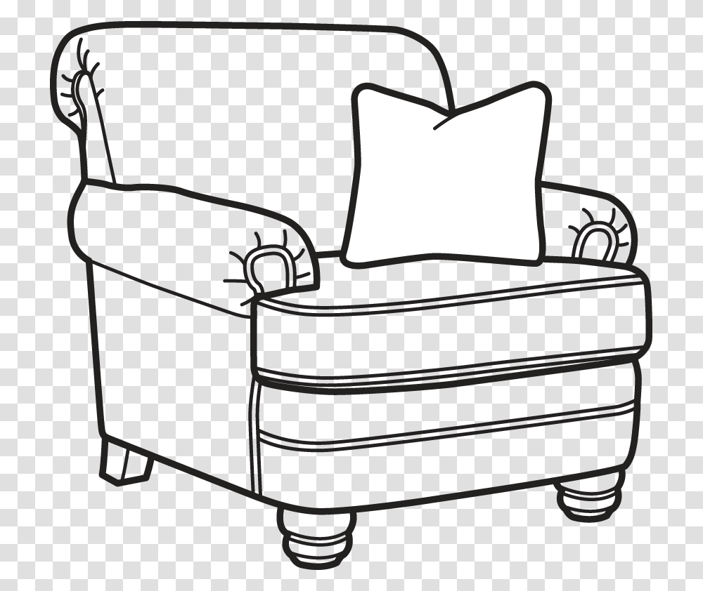 10 Armchair Clipart Black And White, Furniture, Couch, Cushion, Pillow Transparent Png