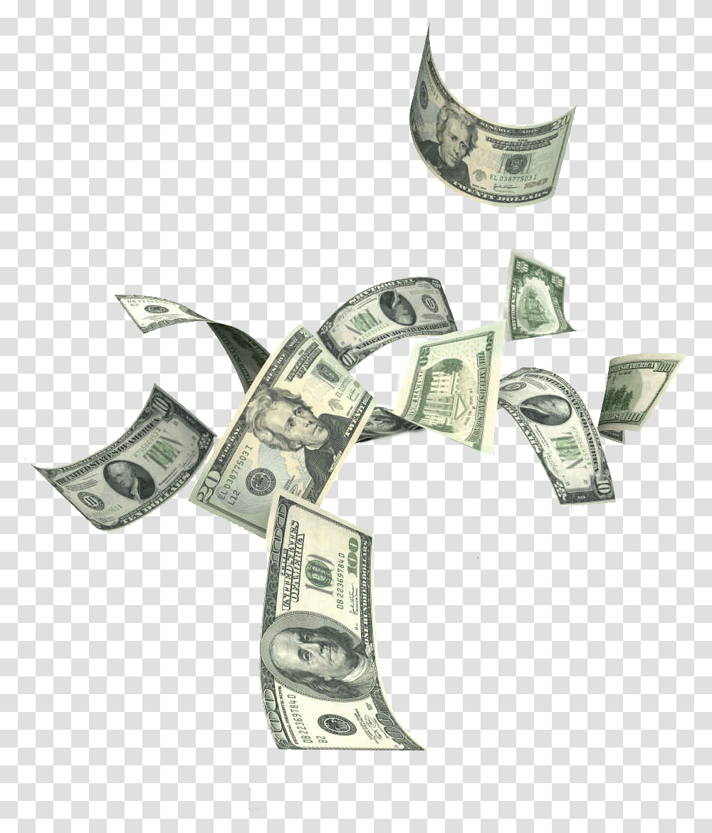 100 Dollar Bills Clipart Falling Money Hd, Cross Transparent Png