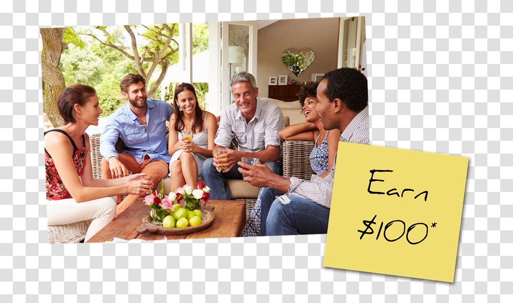 100 Dollars Adults Socialising, Person, People, Family, Photography Transparent Png