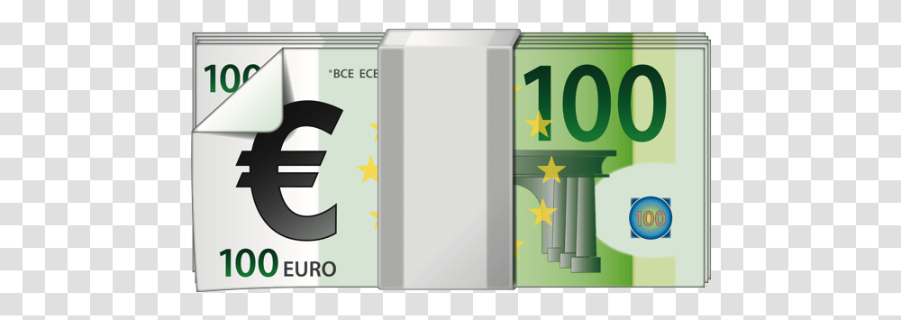 100 Euros Banknote Icon, Number, Label Transparent Png