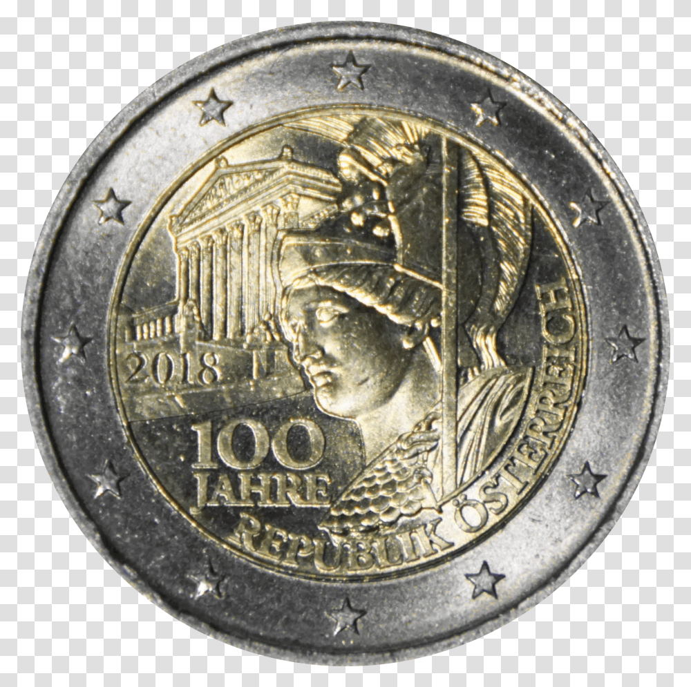 100 Jahre Republik Sterreich 2018, Dime, Coin, Money, Nickel Transparent Png