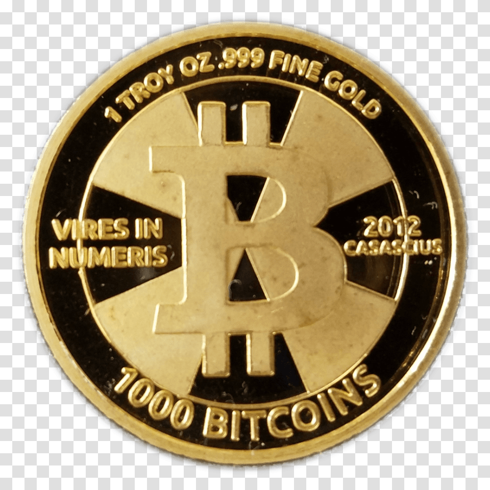 1000 Btc 2011 Gold Coin - Cryptonumist Emblem, Clock Tower, Architecture, Building, Logo Transparent Png