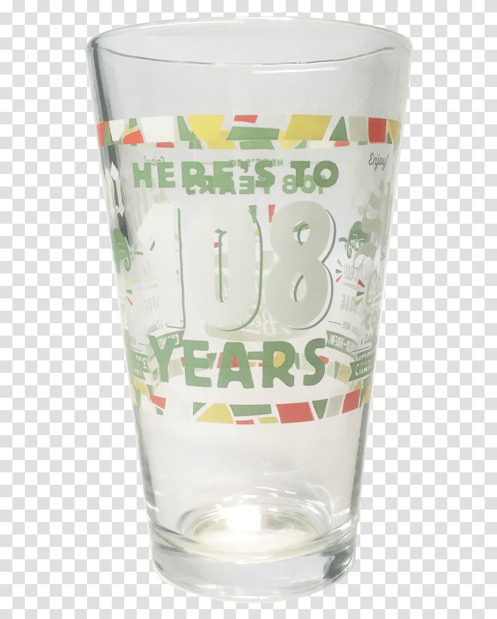 108th Birthday Beer Pint Pint Glass, Bottle, Beverage, Drink, Alcohol Transparent Png