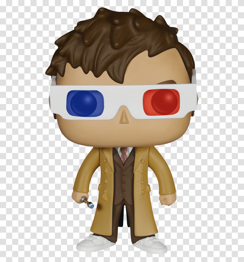 10th Doctor 3d Glasses Funko Pop, Toy, Figurine, Plant, Doll Transparent Png