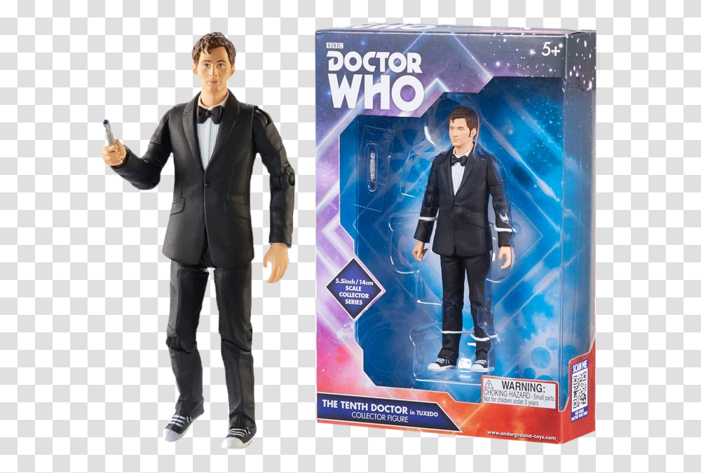10th Doctor In Tuxedo 6 Action Figure Doctor Who Action Figures 10th Doctor, Person, Figurine, Poster Transparent Png