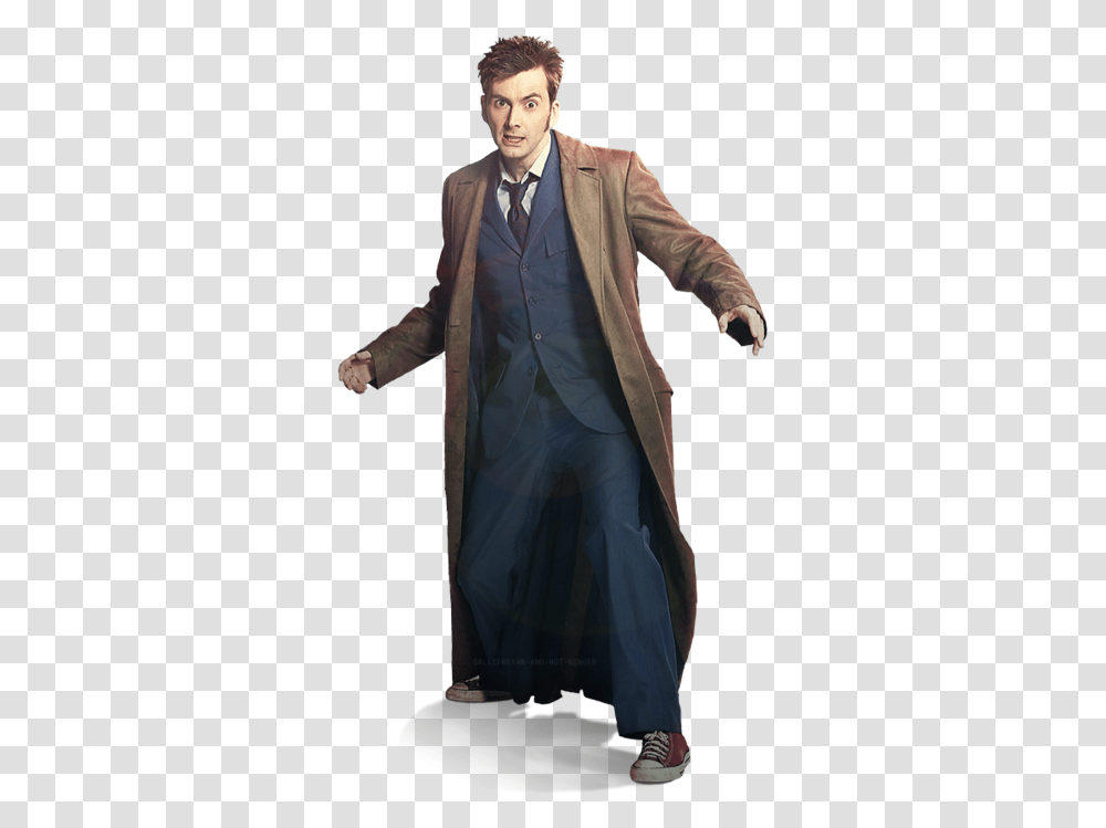 10th Doctor Series, Apparel, Coat, Overcoat Transparent Png