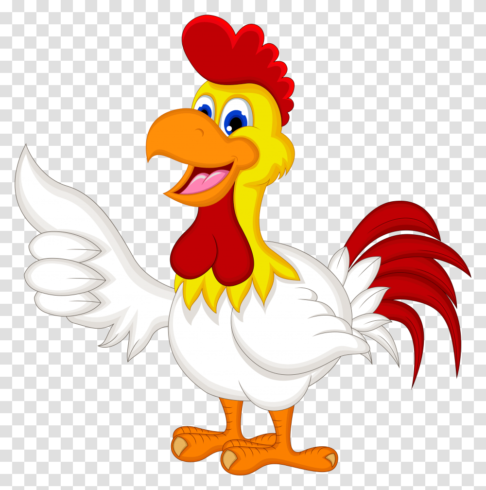 Orig Chicken Cartoon, Poultry, Fowl, Bird, Animal Transparent Png