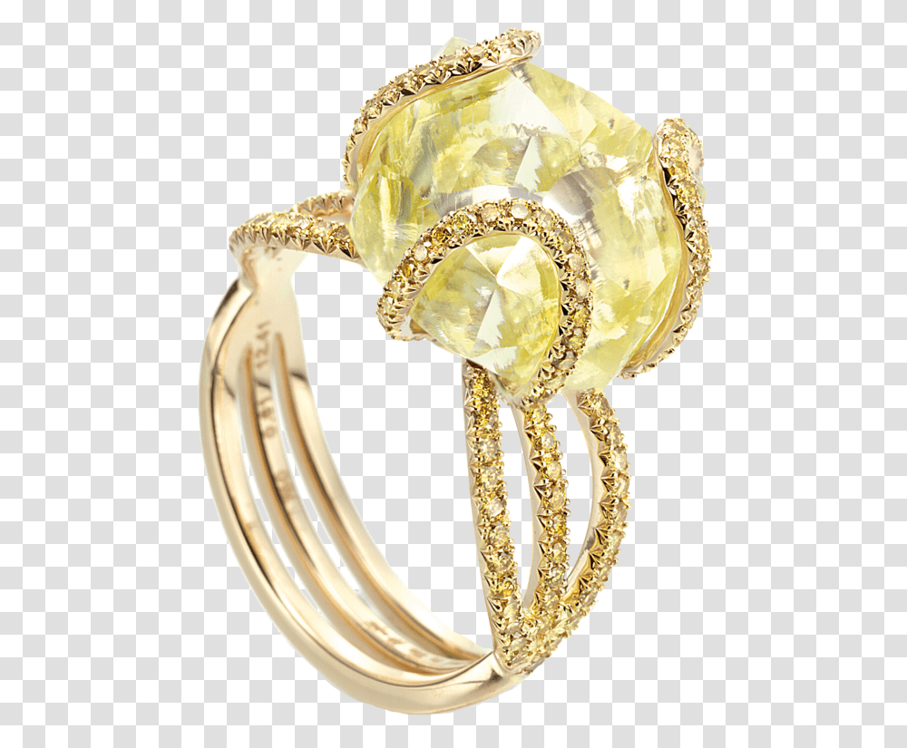 12 A Raw Yellow Diamond Ring, Jewelry, Accessories, Accessory, Gold Transparent Png
