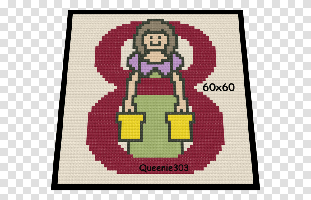 12 Days Of Christmas 60x60 Cross Stitch, Rug, Pattern Transparent Png