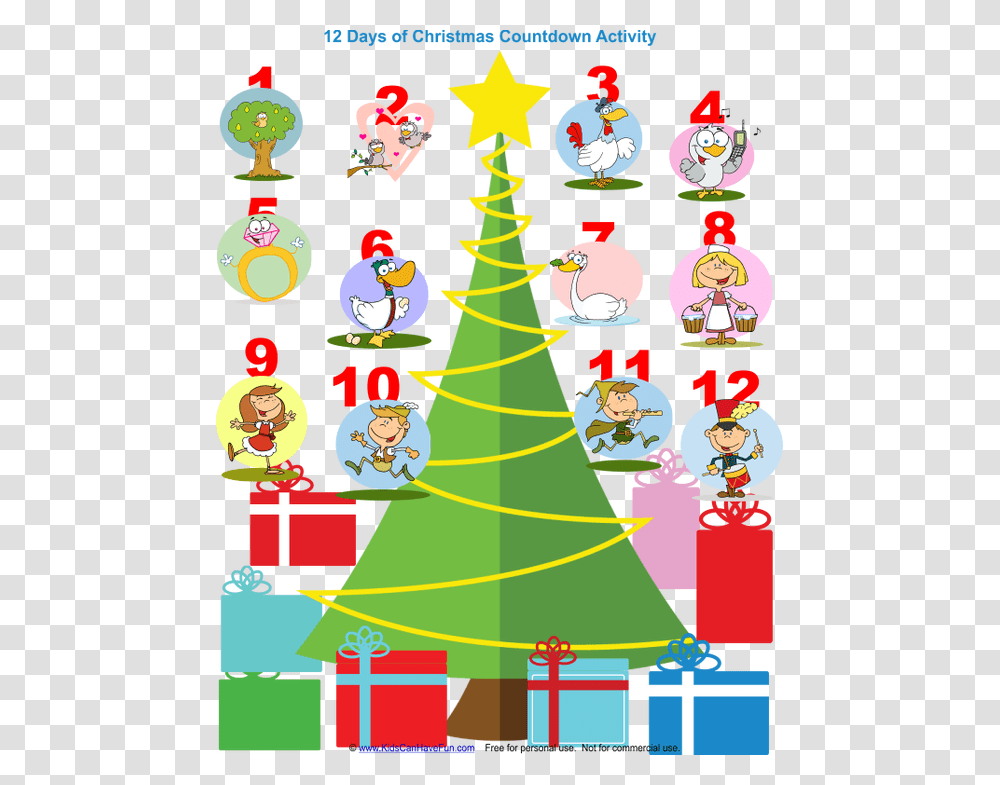 12 Days Of Christmas Clipart 12 Days Of Christmas, Tree, Plant Transparent Png