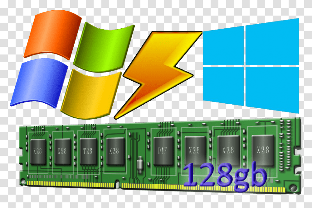 128gb Ram Patch Windows Xp Logo, Computer, Electronics, Hardware, Computer Hardware Transparent Png