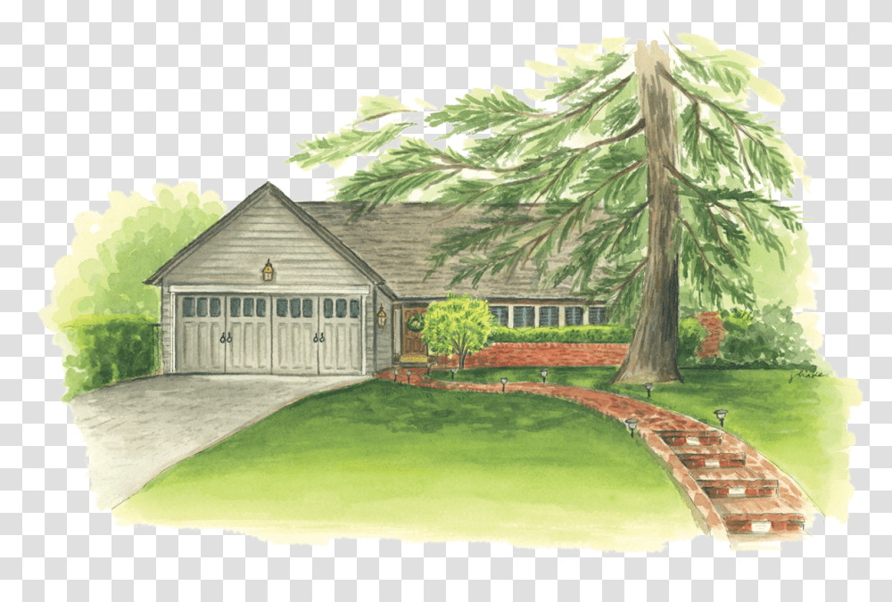 1370 46th Street Painting, Plant, Grass, Housing, Building Transparent Png