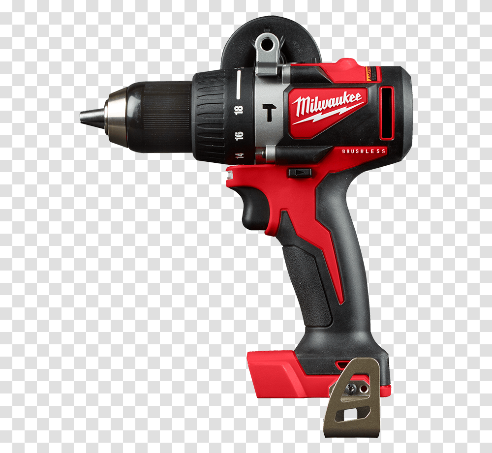 13mm Brushless Hammer Drilldriver Milwaukee M18 Combi Drill Fuel, Power Drill, Tool, Screwdriver Transparent Png