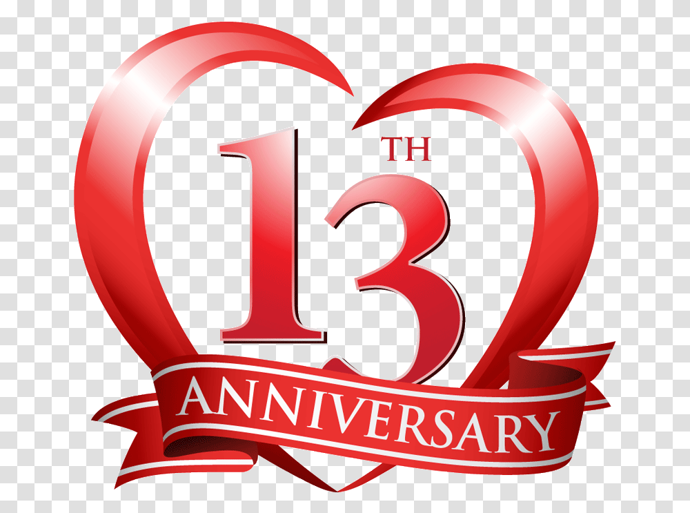 13th Anniversary Clip Art, Number, Alphabet Transparent Png