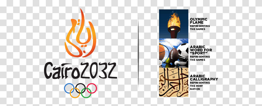 13th Annual Gamesbids Olympic Logo Cairo Olympics Logo 2032, Text, Light, Soccer Ball, Team Transparent Png