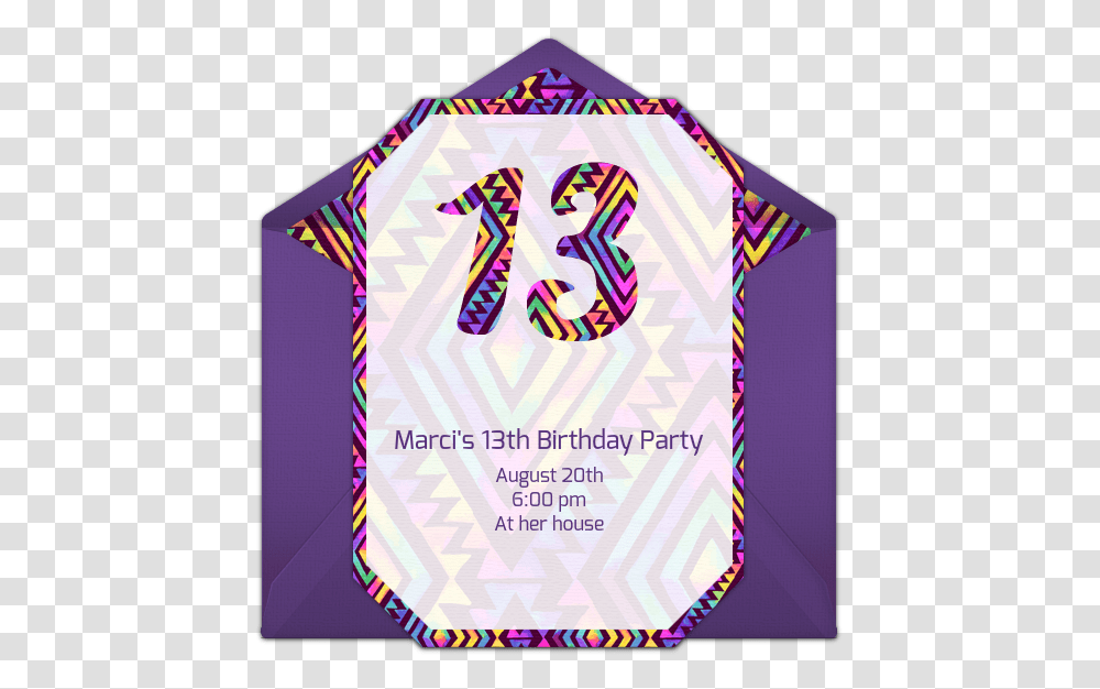 13th Birthday Party Invitations Free, Paper, Advertisement Transparent Png