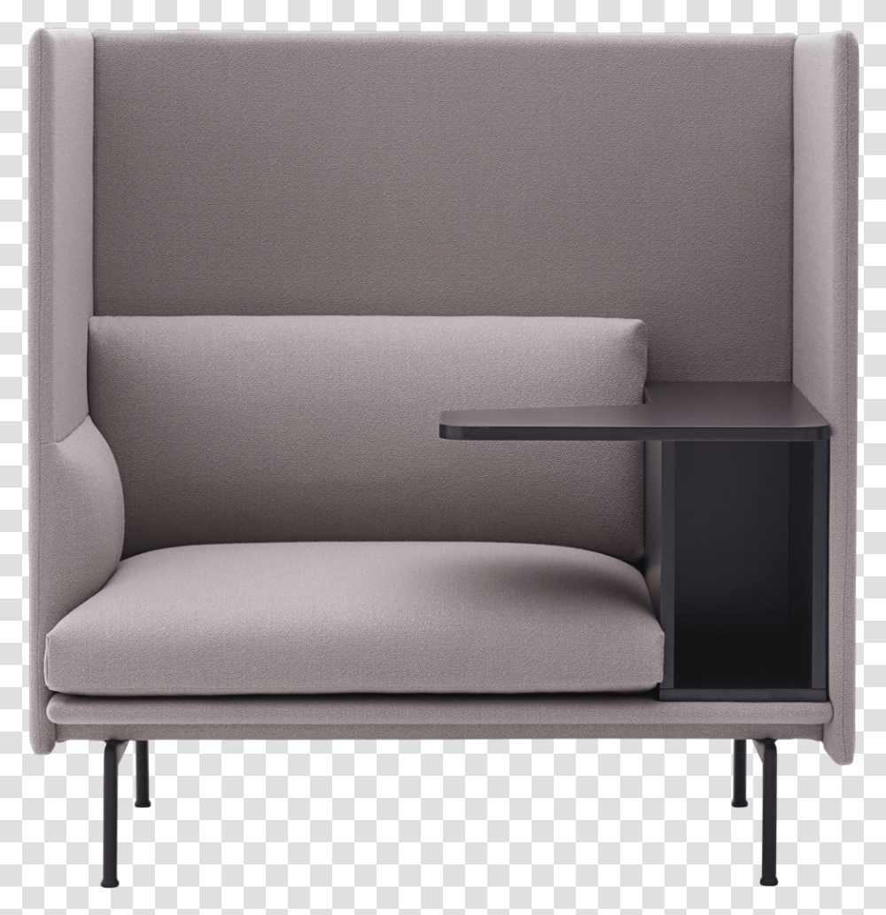 143 Outline Highback Work Right 1 Seater Vidar Muuto Outline High Back, Furniture, Chair, Armchair Transparent Png