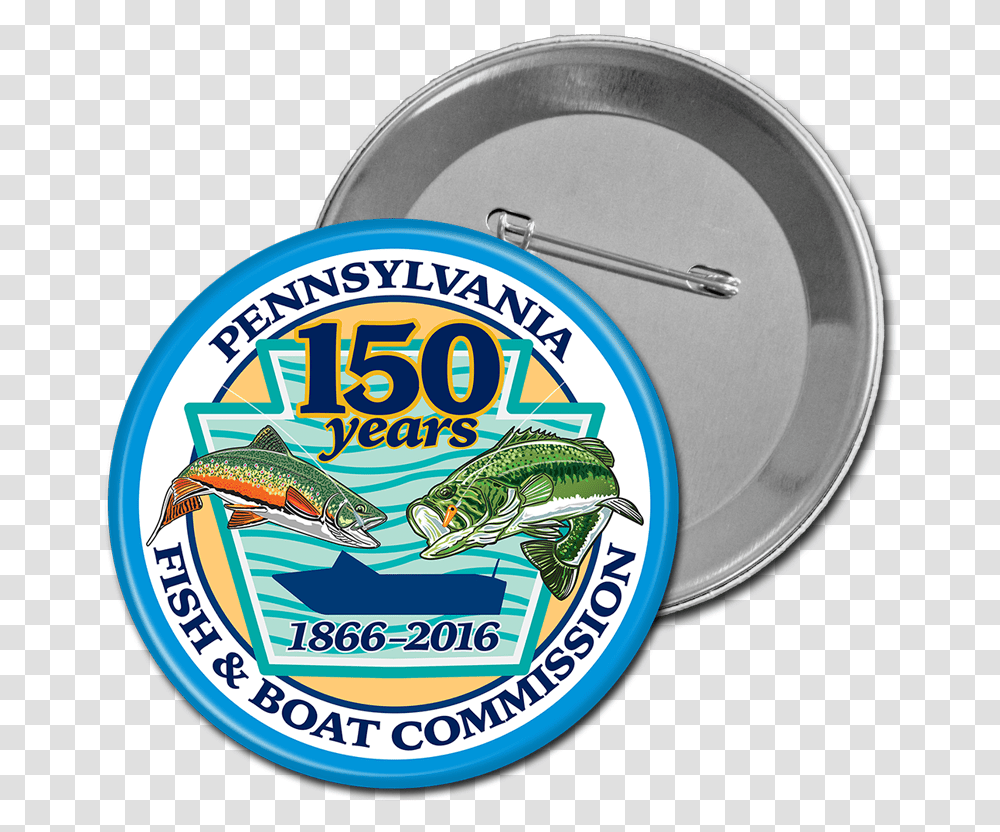 150th Anniversary Pa Fish And Boat Commission Logo Fishing, Bird, Animal, Badge Transparent Png