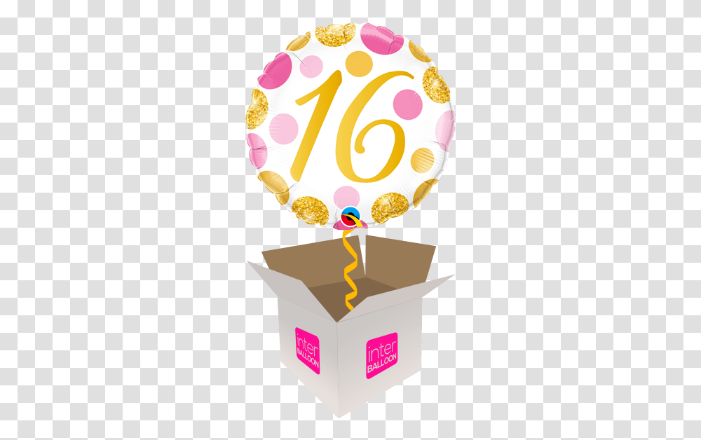 16th Birthday Helium Balloons Delivered In The Uk By Birthday, Number, Symbol, Text, Birthday Cake Transparent Png