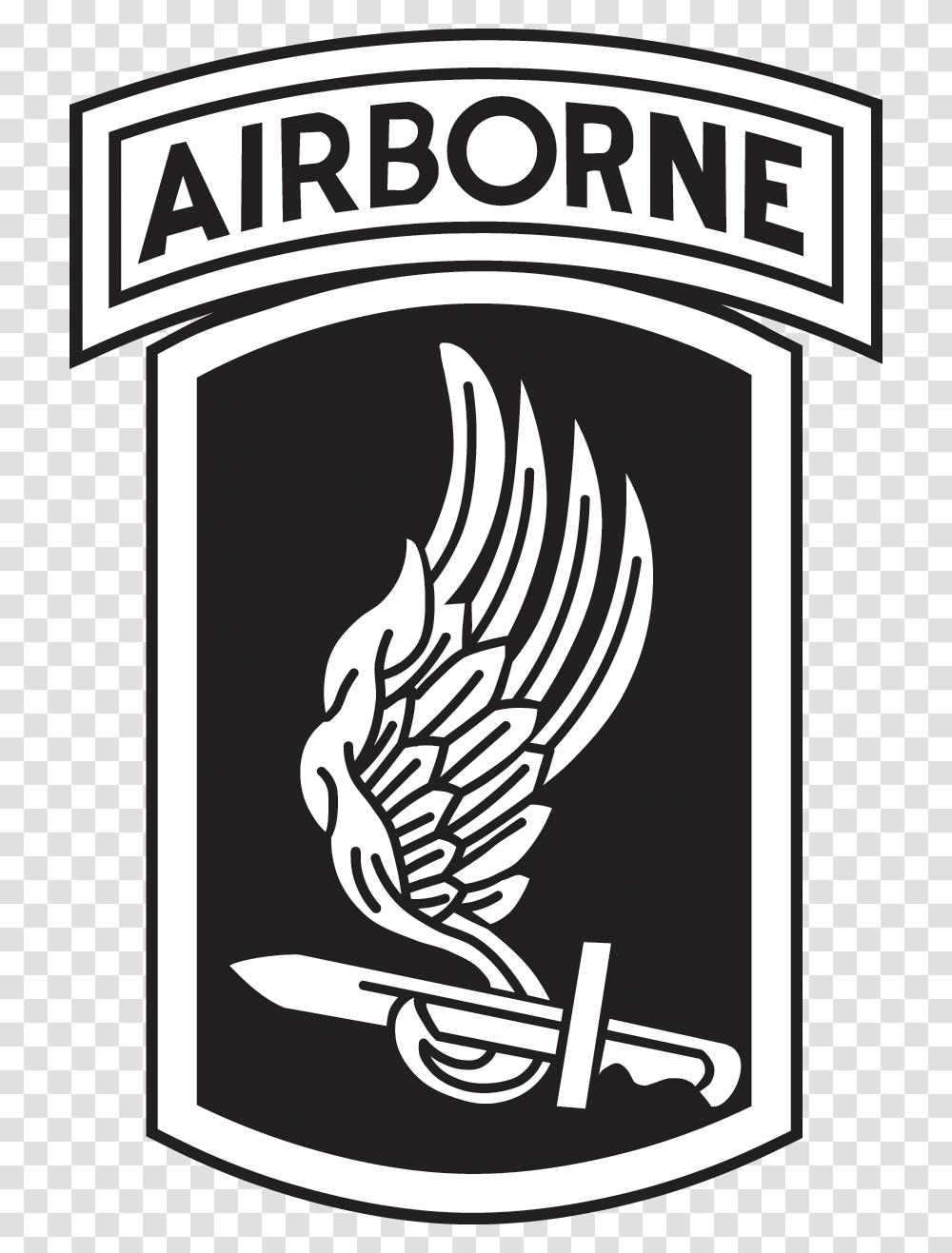 173rd Airborne Brigade 173rd Airborne Insignia Black And White, Emblem, Poster, Advertisement Transparent Png