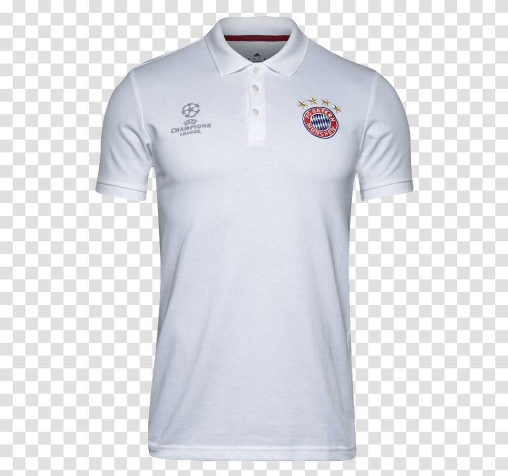 18 Bayern Munich Ucl White Polo Polo Shirt, Apparel, Jersey, T-Shirt Transparent Png
