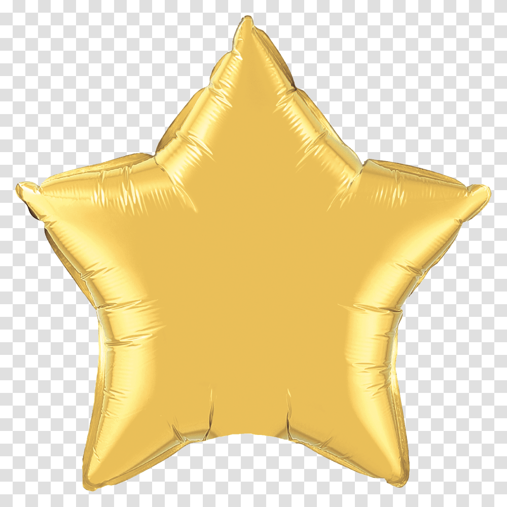 18 Gold Foil Star Balloon, Star Symbol, Logo, Trademark Transparent Png