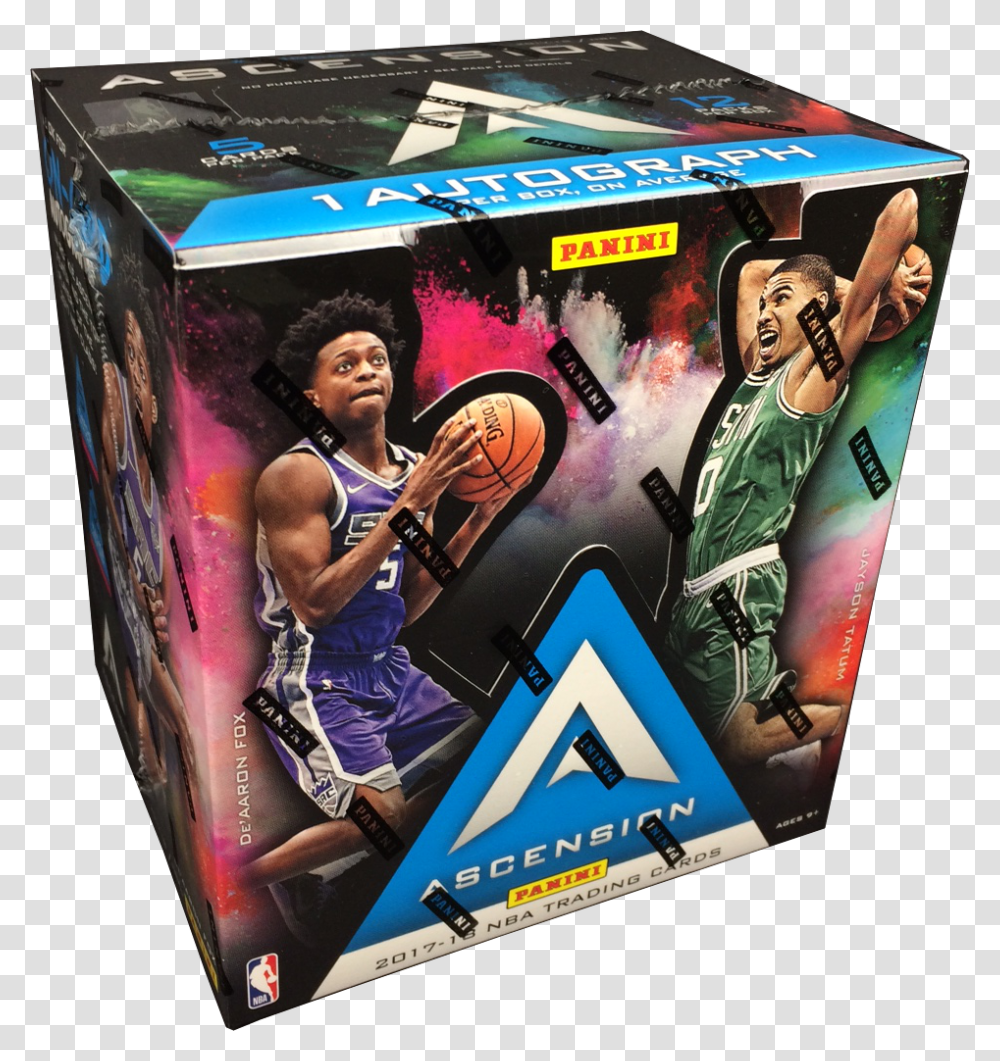 18 Panini Ascension Basketball Slam Dunk, Person, Advertisement, Poster, Paper Transparent Png
