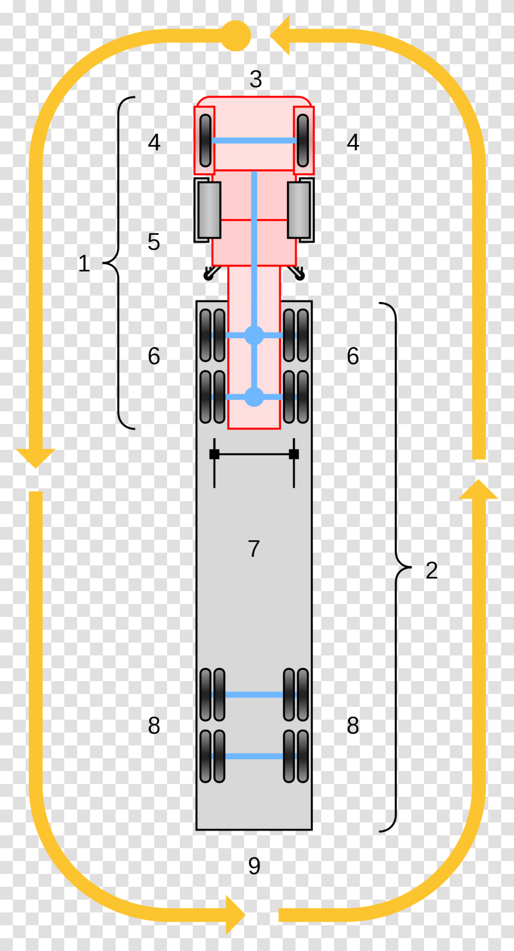 18 Wheeler Semi Truck Diagram, Tower, Architecture, Building, Gas Pump Transparent Png