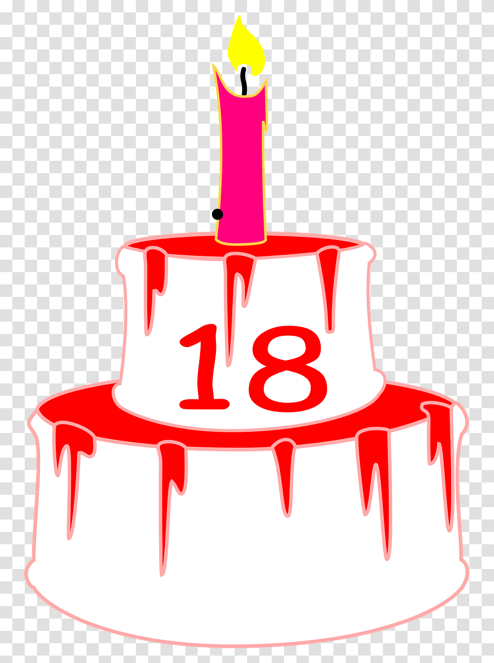 18th Birthday Cake, Dessert, Food, Weapon, Weaponry Transparent Png