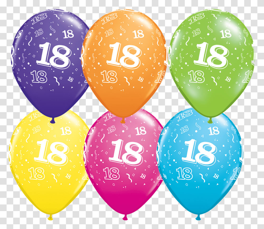 18th Birthday Latex Balloons 7th Birthday Balloons Transparent Png