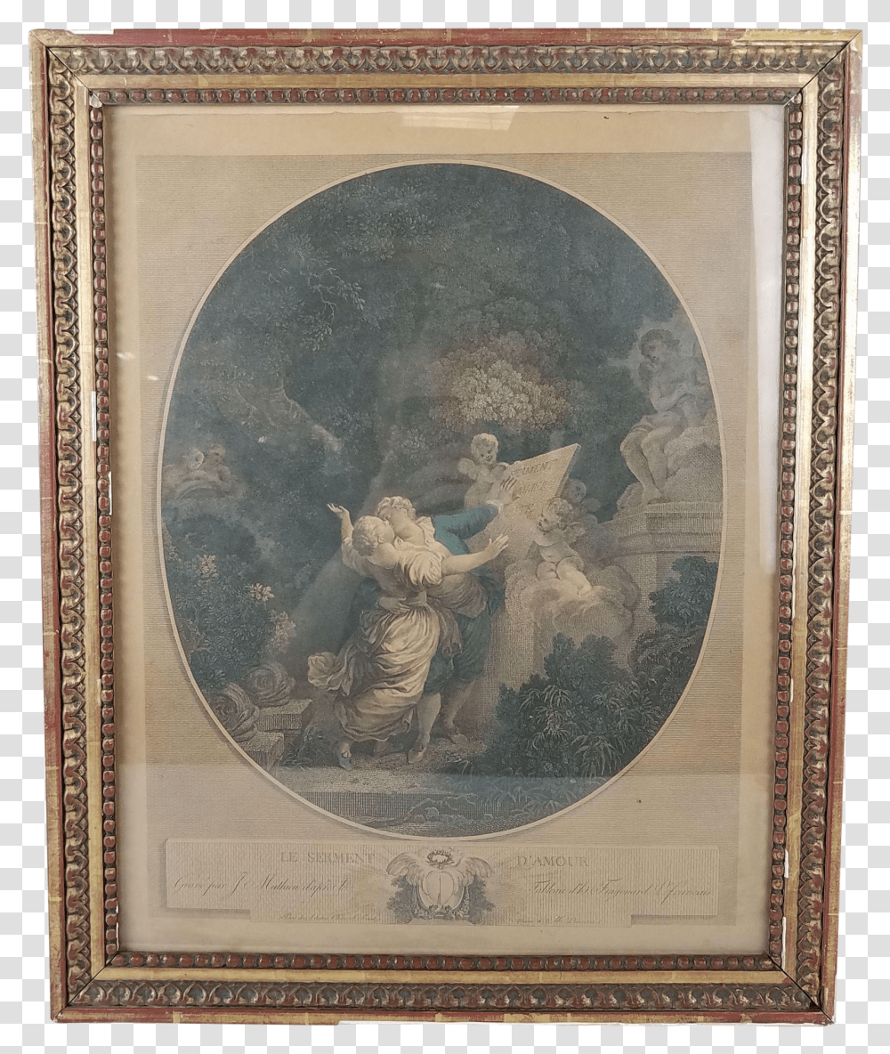 18th Century Antique After Jean Honor Fragonard Le Picture Frame Transparent Png