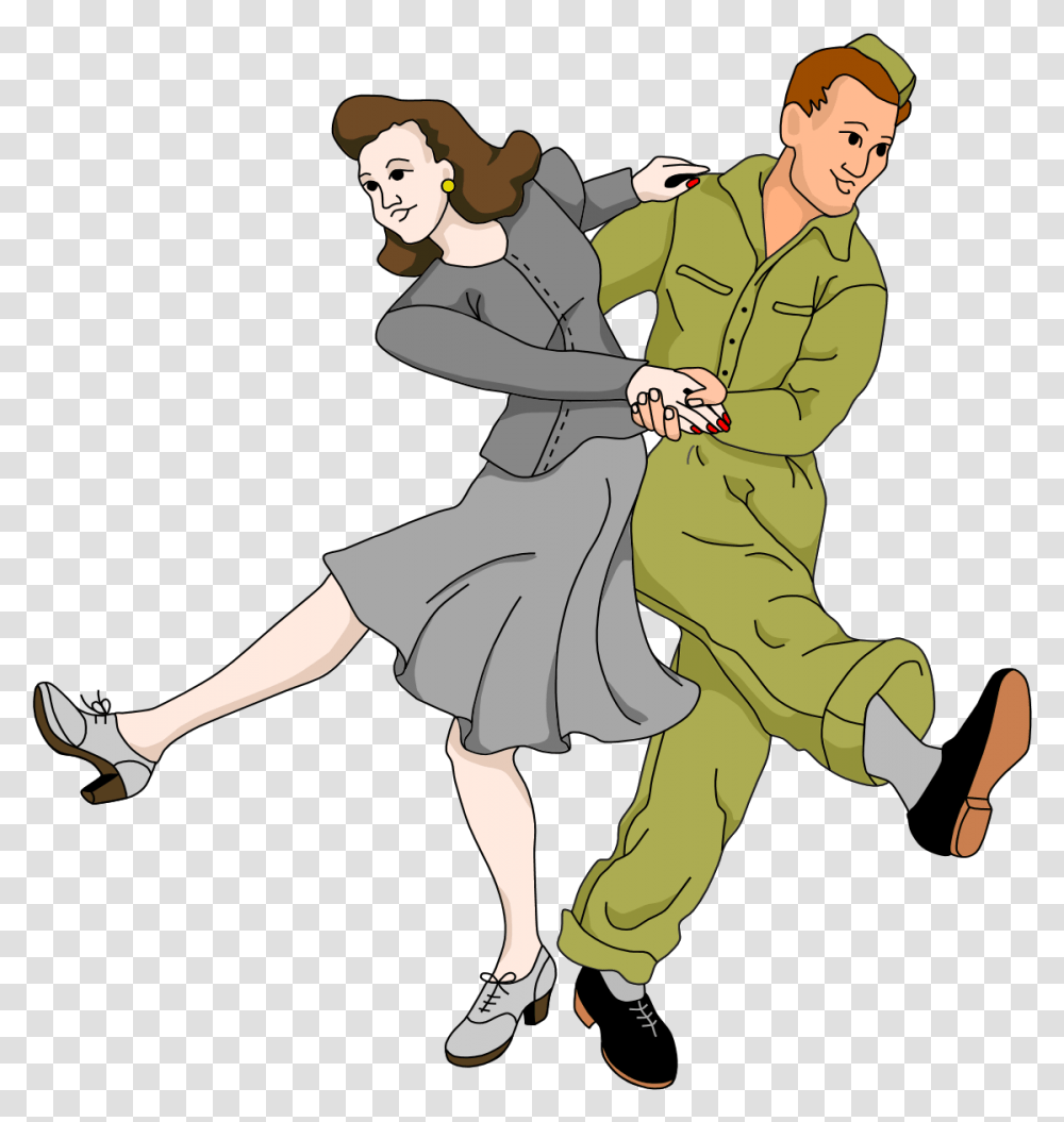 1940s Dancing Clipart, Person, Dance Pose, Leisure Activities Transparent Png