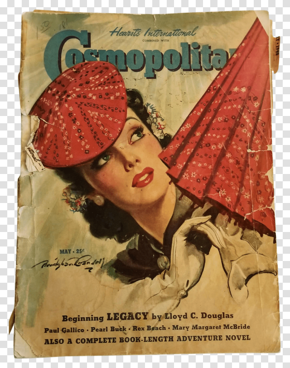 1940s Vintage Bradshaw Crandell Cover Retro Magazine Covers Cosmopolitan Transparent Png