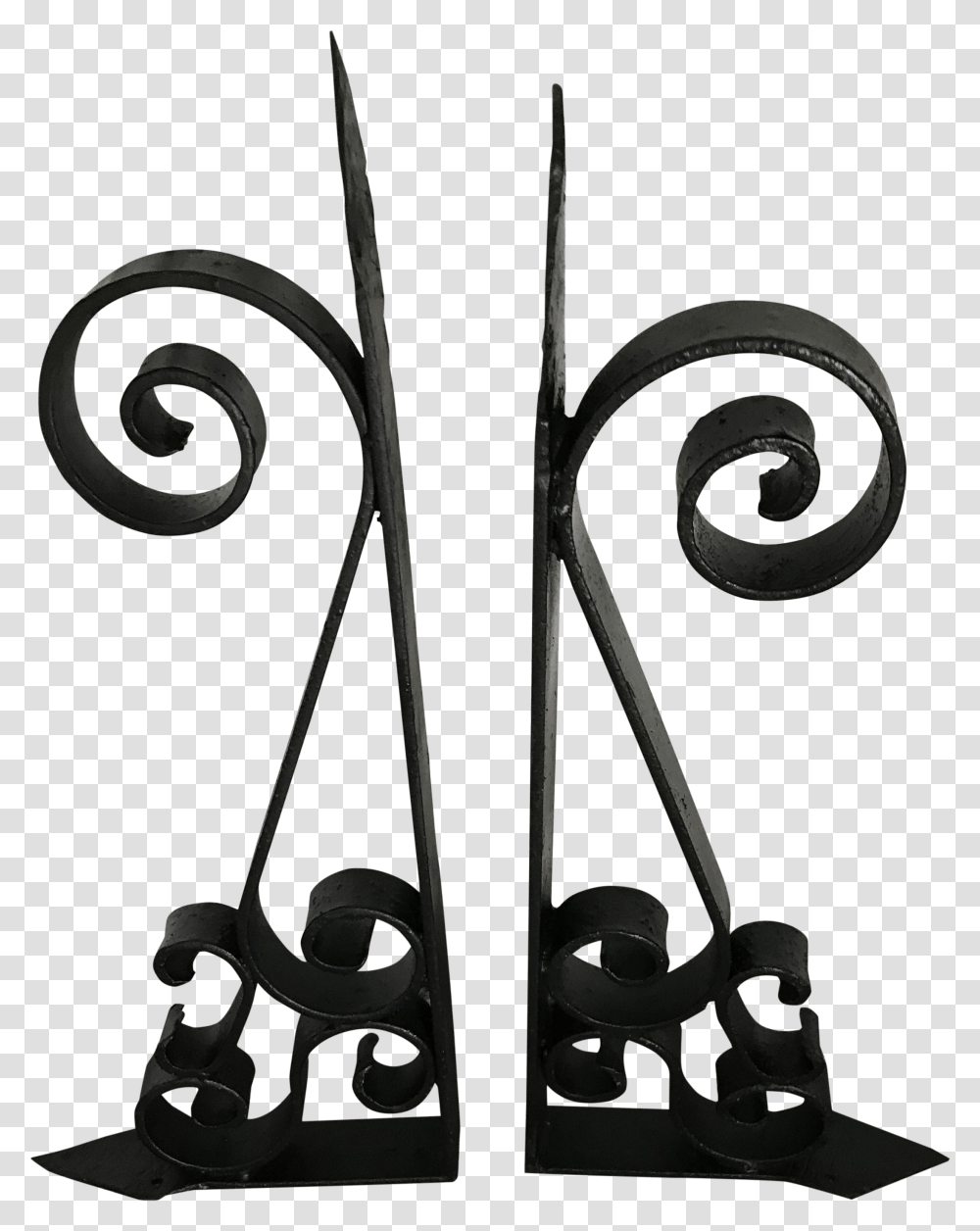 1950s Vintage Scroll Design Cast Iron Corbels A Pair, Weapon, Weaponry, Scissors, Blade Transparent Png